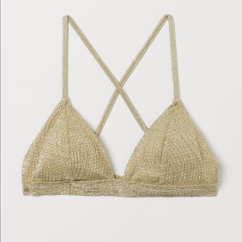H&M Gold Bikini Sz 2